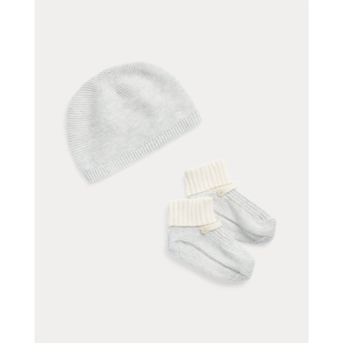 Polo Ralph Lauren Cotton Hat & Bootie Set