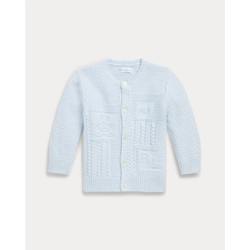 Polo Ralph Lauren Contrast-Knit Cotton Cardigan