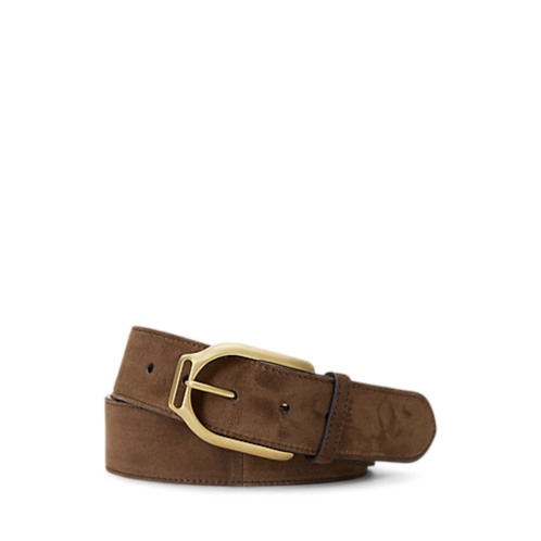 Polo Ralph Lauren Welington Stirrup-Buckle Calf-Suede Belt