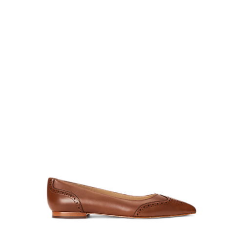 Polo Ralph Lauren Loraine Burnished Leather Ballet Flat