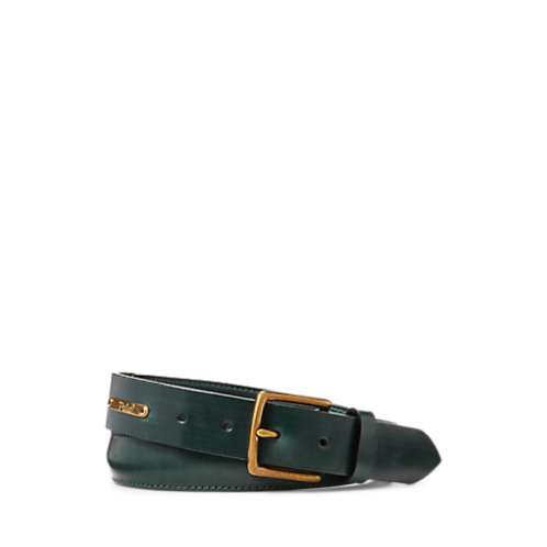 Polo Ralph Lauren Brass-Buckle Leather Belt