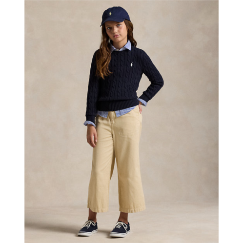 Polo Ralph Lauren Wide-Leg Cotton Twill Pant