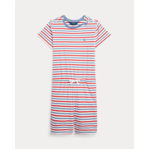 Polo Ralph Lauren Striped Cotton Jersey Romper