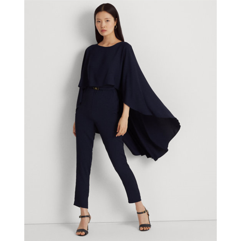 Polo Ralph Lauren Belted Cape Georgette Jumpsuit