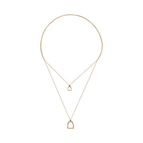 Polo Ralph Lauren Rose Gold Double-Stirrup Lariat Necklace