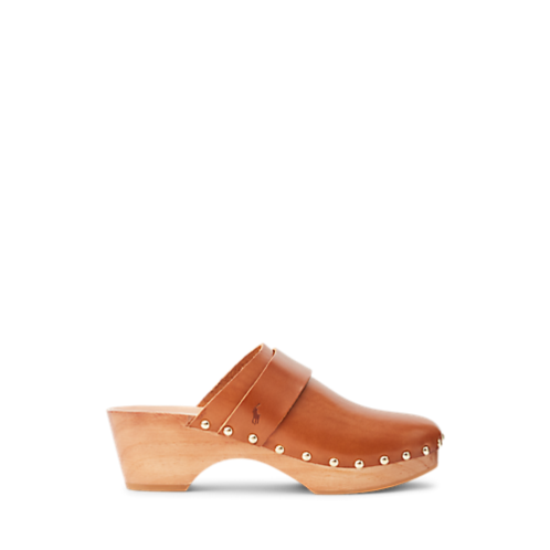 Polo Ralph Lauren Studded Burnished Leather Clog