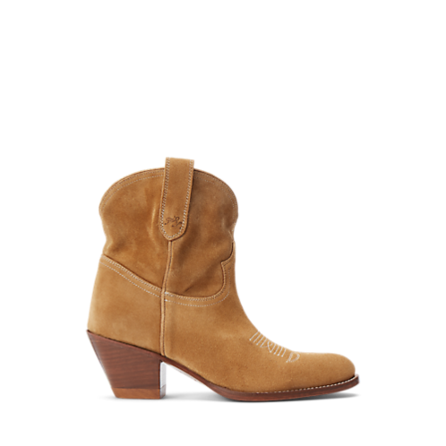 Polo Ralph Lauren Calfskin Suede Western Boot