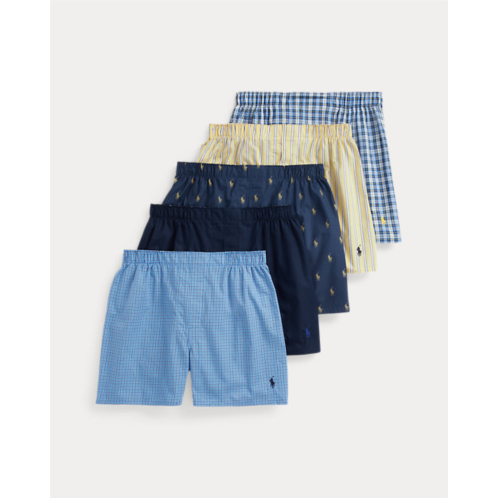 Polo Ralph Lauren Classic Woven Cotton Boxer 5-Pack