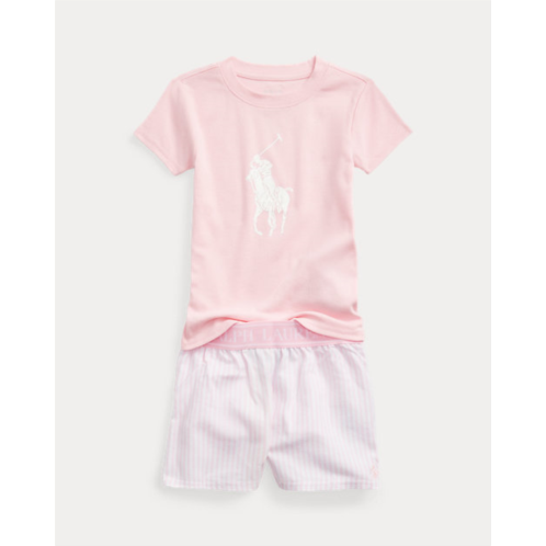 Polo Ralph Lauren Cotton Tee & Flannel Short Sleep Set