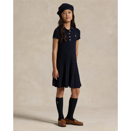 Polo Ralph Lauren Cable-Knit Cotton Polo Sweater Dress