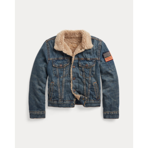 Boys 8-20 Teddy Fleece Lined Denim Trucker Jacket