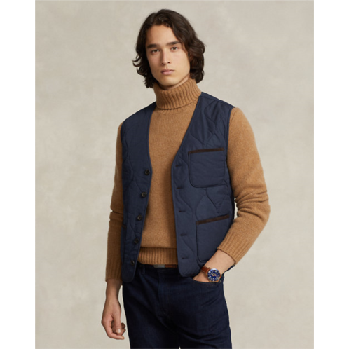 Polo Ralph Lauren Suede-Trim Quilted Vest