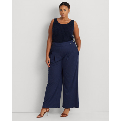 Polo Ralph Lauren Pleated Stretch Jersey Wide-Leg Pant