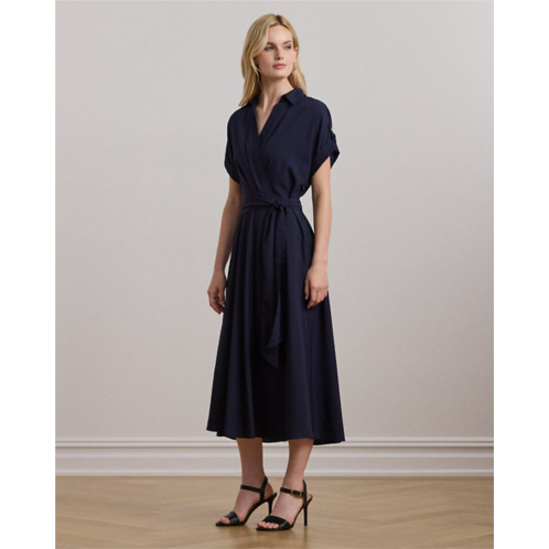 Polo Ralph Lauren Belted Crepe Dress