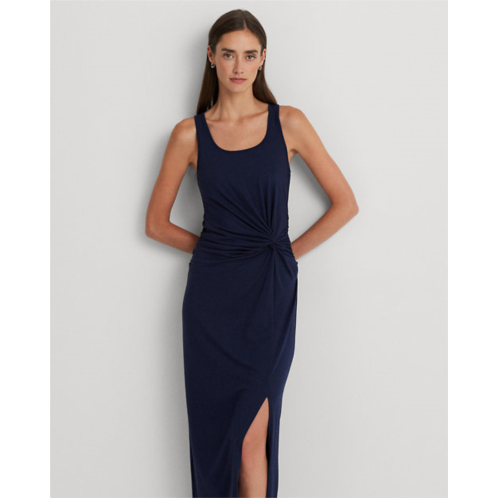 Lauren Petite Twist-Front Jersey Sleeveless Dress