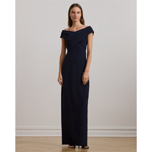 Polo Ralph Lauren Crepe Off-the-Shoulder Gown