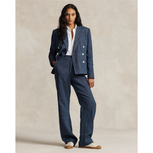 Polo Ralph Lauren Pinstripe Linen Straight-Leg Pant