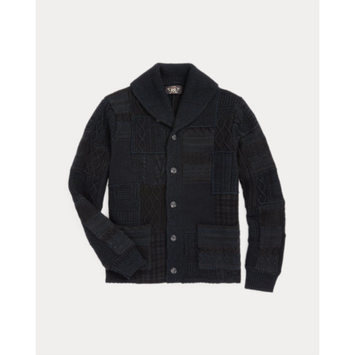 Polo Ralph Lauren Indigo Patchwork Cotton-Wool Cardigan