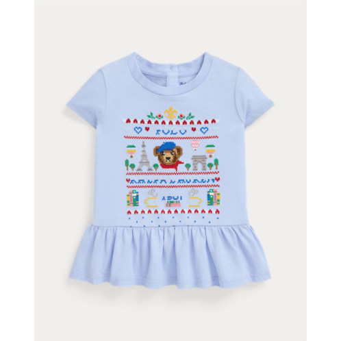 Polo Ralph Lauren Polo Bear Cotton Jersey Peplum Tee