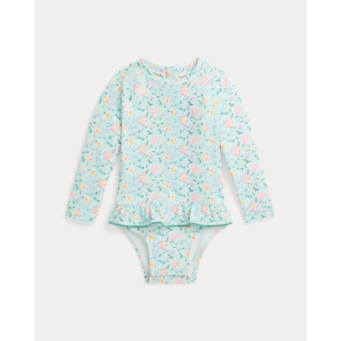 Polo Ralph Lauren Floral Ruffled One-Piece Rash Guard