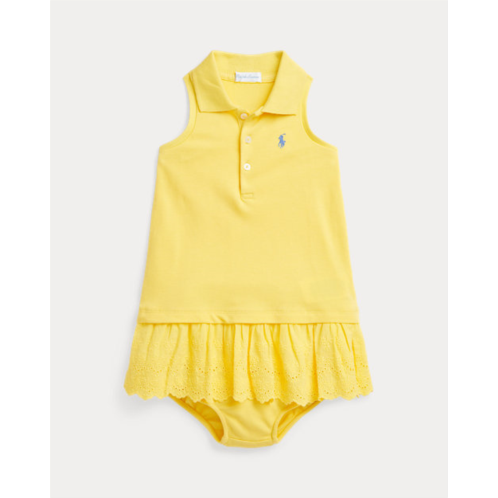 Polo Ralph Lauren Eyelet Mesh Polo Dress & Bloomer