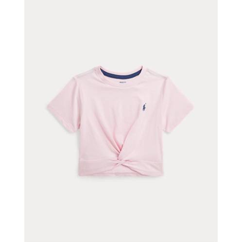 Polo Ralph Lauren Twist-Front Cotton Jersey Tee