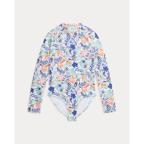 Polo Ralph Lauren Tropical-Print One-Piece Rash Guard