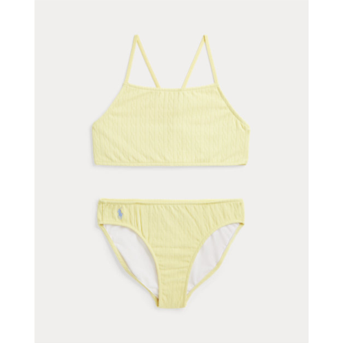 Polo Ralph Lauren Mini-Cable Jacquard Two-Piece Swimsuit