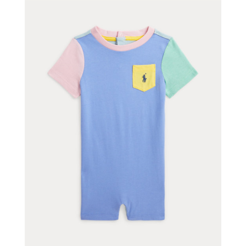 Polo Ralph Lauren Color-Blocked Cotton Jersey Shortall