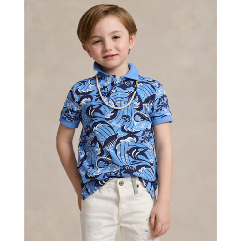 Polo Ralph Lauren Reef-Print Cotton Mesh Polo Shirt