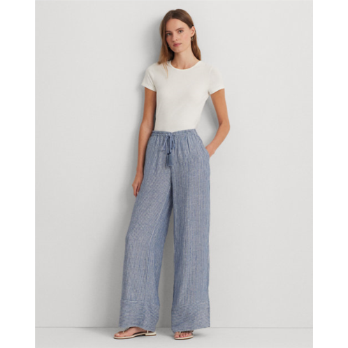 Polo Ralph Lauren Pinstripe Linen Wide-Leg Pant