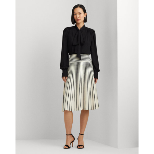 Polo Ralph Lauren Striped Cotton-Blend Midi Skirt