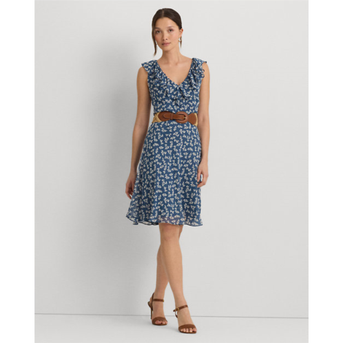 Polo Ralph Lauren Floral Ruffle-Trim Georgette Dress