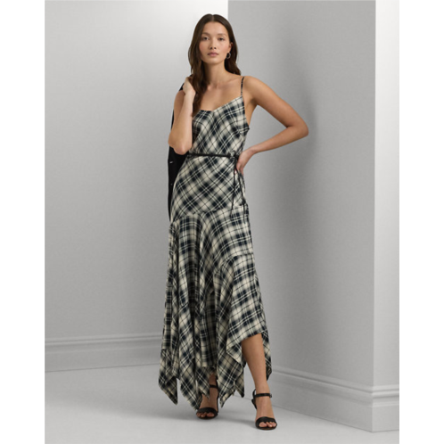 Lauren Plaid Belted Herringbone Dress