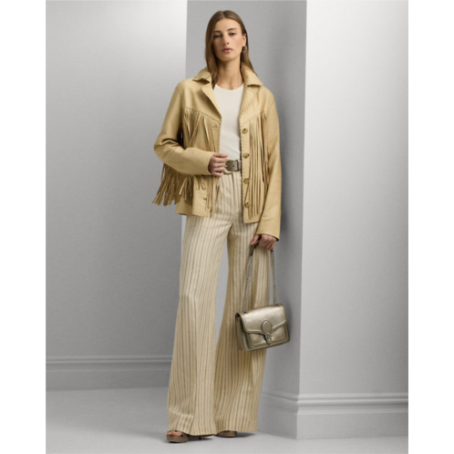 Polo Ralph Lauren Pinstripe Linen-Blend Wide-Leg Pant