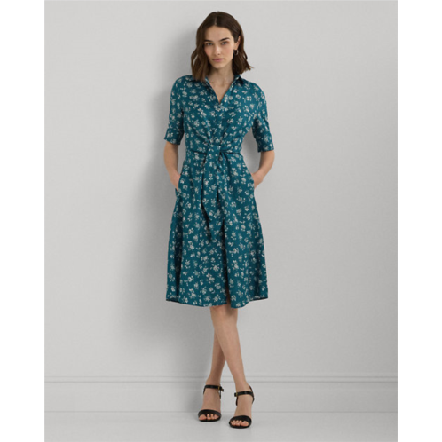 Polo Ralph Lauren Floral Tie-Front Linen Shirtdress