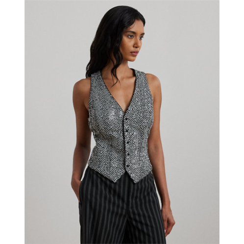 Polo Ralph Lauren Sequined Herringbone Vest