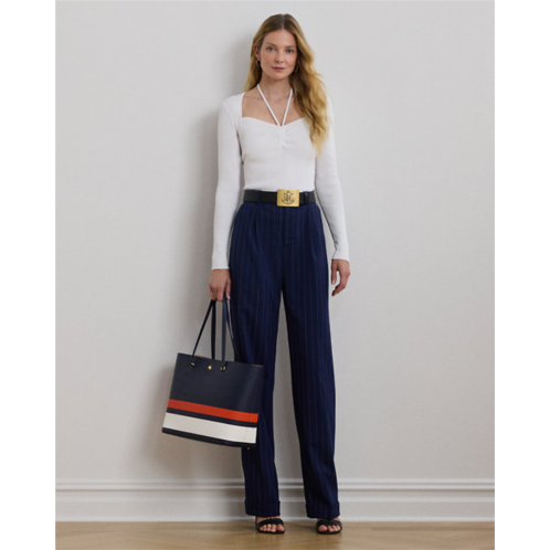 Lauren Pinstripe Wool-Blend Twill Pant