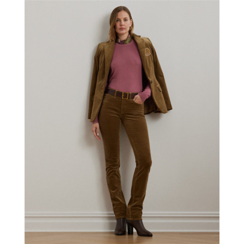 Lauren Petite Stretch Corduroy Mid-Rise Straight Pant