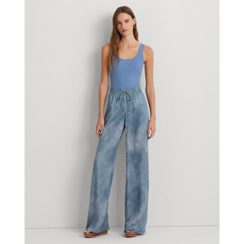 Polo Ralph Lauren Print Charmeuse Wide-Leg Pant