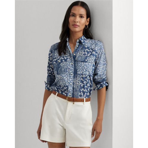 Polo Ralph Lauren Classic Fit Patchwork Floral Voile Shirt