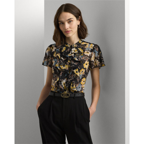 Polo Ralph Lauren Floral Ruffle-Trim Georgette Blouse