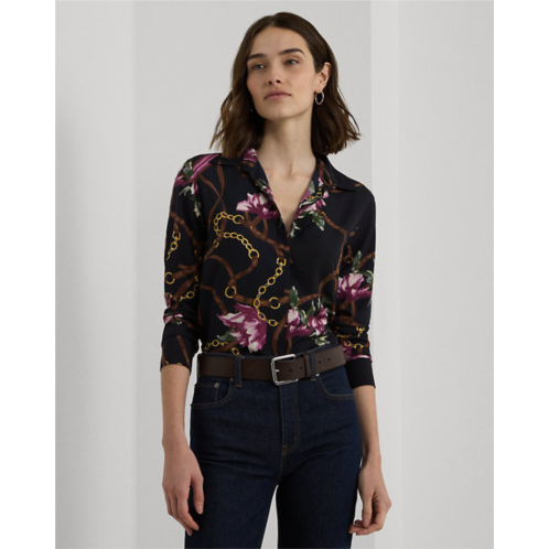 Polo Ralph Lauren Classic Fit Print Crepe Shirt