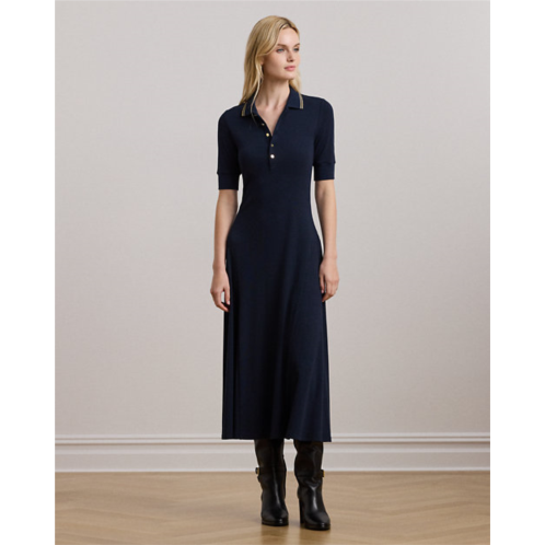 Lauren Petite Cotton-Blend Polo Dress