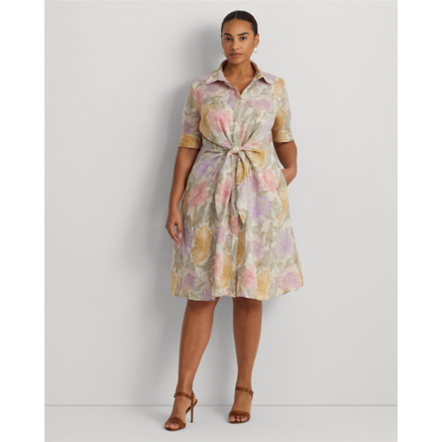 Polo Ralph Lauren Floral Tie-Front Linen Shirtdress