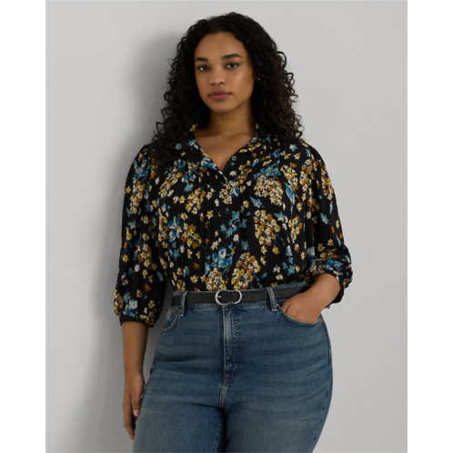 Polo Ralph Lauren Floral Georgette Blouson-Sleeve Shirt