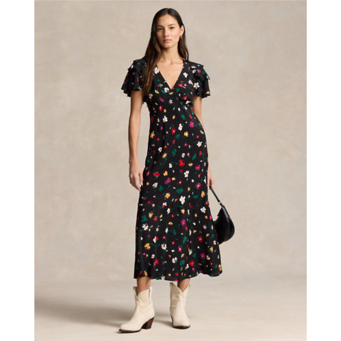 Polo Ralph Lauren Floral Silk Crepe Dress