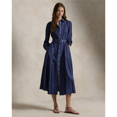 Polo Ralph Lauren Mixed-Print Mulberry Silk Shirtdress