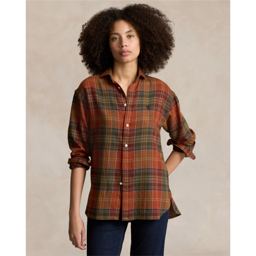 Polo Ralph Lauren Relaxed Fit Plaid Cotton-Blend Shirt