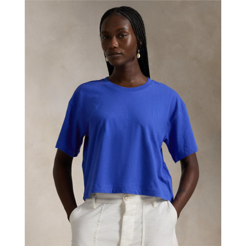 Polo Ralph Lauren Boxy Fit Cropped Cotton Jersey Tee